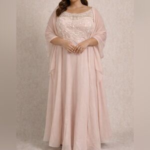 Elegant Pink Evening Gown